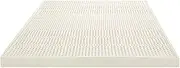 Mona Bedding Pure Natural Latex Mattress Topper, 7.5cm Thick Single Size 7 Zone Bed Mattress Protector Pad with Removable Cover Breathable Air Cells Underlay Protector Mat S 190cm x 90cm