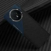 Case for Honor Magic V3, Ultra-Thin Frosted Carbon Fiber Bump Texture Magic V3 Case, Magnetic Phone Case Slim Minimalist Lightweight Matte Hard Case for Honor Magic V3/NO Screen Protector(Black+blue )