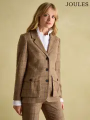 Joules Foxley Brown Check Tweed Suit Blazer (152630) | $459