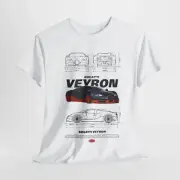 T-Shirt Mens with Bugatti Veyron Design: Technical Drawings & Specs Unisex TEE