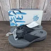 Clarks Cloudsteppers Arla Glison Black Wedge Sandals Women's Sz 5 (NIB)