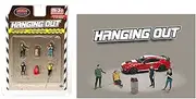 American Diorama Hanging Out 1:64 Metal Figures Set AD-76514MJ, for All 1:64 die cast Vehicle Display and Diorama