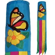 Butterfly 40 in Applique with Embroidered Accents Windsock #4137