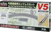 Kato N Gauge Inner Double Wire Endless Set Railway Model (11'' Radius, N Scale Track Set, Hobby Train Tracks, One Size, Metal and Plastic, N)
