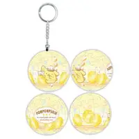 在飛比找蝦皮商城優惠-三麗鷗 飲品系列 立體球型拼圖鑰匙圈(24片)-金鑽鳳梨 墊