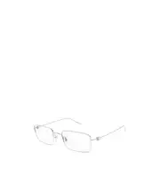 rectangular-frame metal glasses 54 White