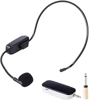 Kisangel 1 Set Wireless Headset Microphone Uhf Head Mounted Vocal Amplifier for Teachers Meetings Tours Yoga Fitness Durable and Portable Design Easy to Carry Includes Receiver and