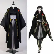 Touken Token Ranbu Tsurumaru Kuninaga Cosplay Costume Black Battle Suit Uniform