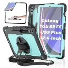 Case for Samsung Galaxy Tab S9 FE+/S9 Plus Tablet Case 12.4 Skyblue & Black