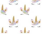 SET OF 2 MAGICAL UNICORNS ON WHITE ACCENT THROW PILLOW COVER 16"