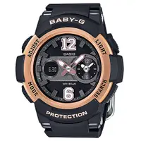 在飛比找松果購物優惠-【CASIO】BABY-G街頭運動的球衣系列腕錶-黑X玫瑰金