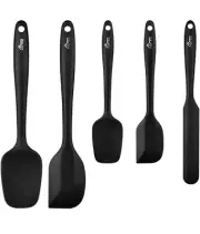 Food Grade Silicone Rubber Spatula Set Kitchen Utensils for Baking, Cooking. (5)