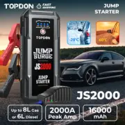 TOPDON JS2000 Car Jump Starter Booster Battery Charger Power Bank Super Safe