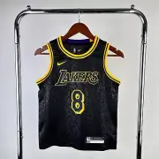 KOBE BRYANT #8 YOUTH L LA LAKERS BLACK JERSEY BASKETBALL JORDAN JAMES