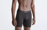 Calvin Klein Men underwear-Long Boxer Brief-Black--XL-- Embossed Icon Micro