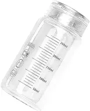 SHOWERORO Glass Water Bottle with Scale Portable Drink Bottle for Milk and Water Wide Mouth Design for Easy Filling and Cleaning for Home Travel and Outdoor Activities