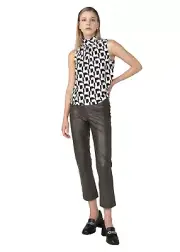 Sanctuary Women's Olive Flat Front Carnaby Kick Cropped Pants Size Medium