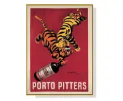 Porto Pitters Vintage Gold Frame Canvas