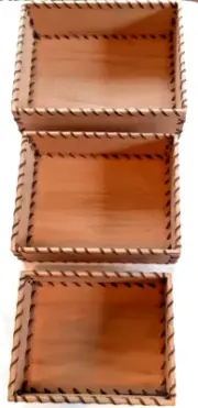 Wood Rectangular Nesting Boxes/Crates - New Set of 3