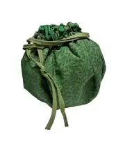 Forest Green Drawstring Bag, Coin Purse, Makeup Organizer, Pouch Dice Bag