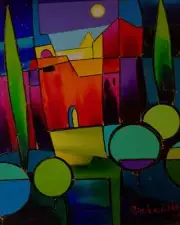 Natalia Sinkovsky, Original Acrylic Painting on Canvas, Hand Signed with LOA.