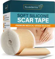 Cinta De Silicona Para Cicatrices Quirurgicas - 120" X Rollo De 1.5" - Extra...