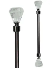 Extendable Curtain or Tapestry Rod - BLACK to 1.8 metre