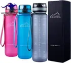 1L Motivational Water Bottle with Time Marking Hydration Tracking Reminder