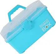 BEBEMOKO 1pc Medicine Chest First Aid Kit Medicine Container Medicine Case Medicine Kit Blue Plastic