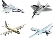 yuksok 4 Fighter Jet Models Airplane Craft Kit for Birthday Gift and Table Display
