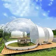 Commercial Transparent Camping Tent, 4M/13Ft Inflatable Bubble Tent, Large Outdoor Tents for Family Backyard Party Festivals Stargazing