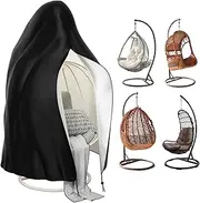 Estefanlo Egg Chair Cover Waterproof Heavy Duty Hanging Egg Chair Covers with Zipper 210D Oxford Outdoor Swing Egg Chair Cover115x190cm