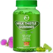 Milk Thistle Gummies, Liver Cleanse Gummy, Organic Liver Detox Supplements for Men & Women - 60 Gummies