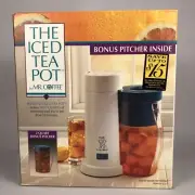 The Iced Tea Maker Pot Mr Coffee MODEL TM1P + 2 Quart Bonus Pitcher - NEW 1995
