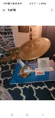 STAR TREK NEXT GENERATION 7TH ANNIVERSARY GOLD EDITION USS ENTERPRISE OPEN BOX