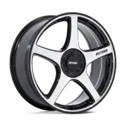 Petrol PE003 P2E 17X8 BLANK 35 72.56 GLOSS BLACK W/ MACHINED FACE Wheel/Rim
