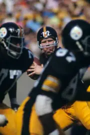 Pittsburgh Steelers QB Terry Bradshaw in action vs San Diego - 1971 Old Photo