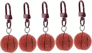 [FOMIYES] 5pcs Basketball Keychain Creative Sports Keyring for Backpack Bag Purse Durable Ornament with Realistic Design present Occasion