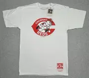 MITCHELL & NESS Cooperstown Collection Cincinnati Reds T-Shirt White Size M NWT