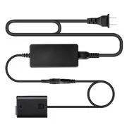 NP-FW50 Dummy Battery AC Power Supply Adapter for Alpha A7S A7SM2 A7M2 A7R A7RM2 A6100 A6400 A6500 Black