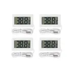 Digital LCD Thermometer Bundle of 4 with Long External Probes for Convenience