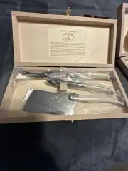 Jean Dubost Laguiole Linen 3pc Cheese Knife Set-NEW!!!!!!?