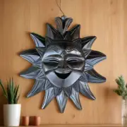 Happy Sun Wall Decor Hand-Carved Monkey Pod 16 inches