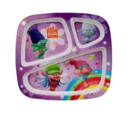 Zak! Designs Trolls Kid Dinnerware 3 Section Plate