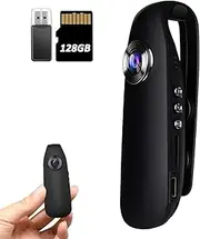 SHPTDJTIC - Body Cameras with 1080P HD Audio Video Recording, Mini Camera with Motion Detection and Magnetic Clip Design, Hidden Spy Camera for Security, Small Body Camera