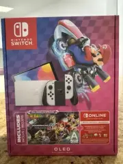 Nintendo Switch Oled White Bundle Mario Kart 8 + 3 Month Membership IN HAND!!
