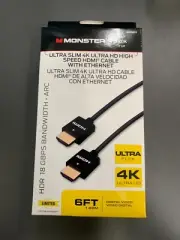 Monster Ultra Slim Ultra HD High Speed 4K 6FT. HDMI Cable With Ethernet JHIU0010