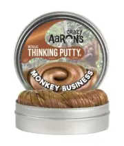 Crazy Aaron's Thinking Putty - Monkey Business - Metallic Putty 4" Large Tin