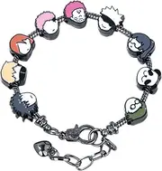 [HAMISH] Anime JJK Merch JJK Bracelet Gojo Satoru Itadori Yuji Fushiguro Megumi Character Cartoon Avatar DIY Removable Adjustable Bracelet Anime Accessories Creative Lightweight for Fans