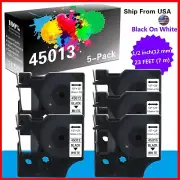 5 PK 45013 Label Tape Compatible for Dymo Label Maker 200 210D 220P 260P 280